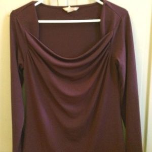 Banana Republic Berry Drape-Neck Blouse